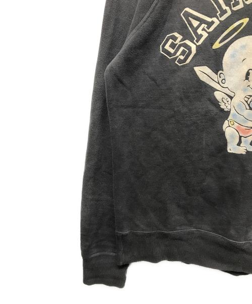 SAINT MICHAEL（セントマイケル）SAINT MICHAEL (セントマイケル) ARIES (アリーズ) ARS CREW SWEAT/ST ブラック サイズ:XLの古着・服飾アイテム