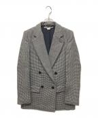STELLA McCARTNEYステラマッカートニー）の古着「グレンチェックダブルブレスト ウールジャケット」｜グレー