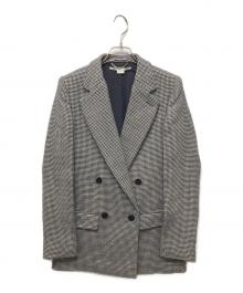 STELLA McCARTNEY（ステラマッカートニー）の古着「グレンチェックダブルブレスト ウールジャケット」｜グレー