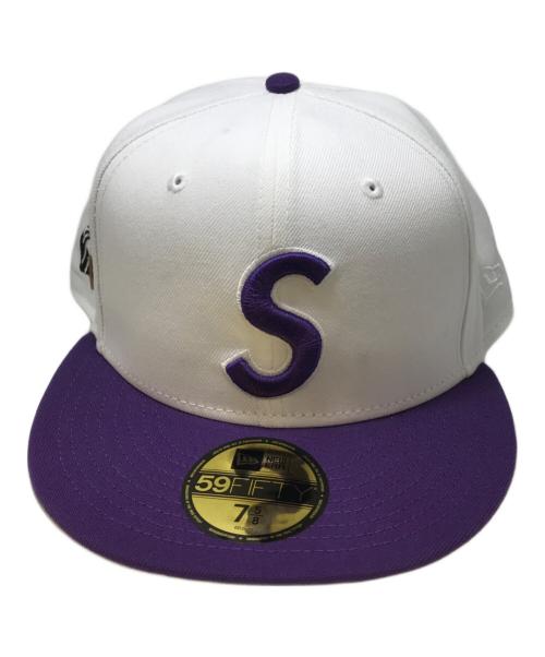 SUPREME（シュプリーム）Supreme (シュプリーム) New Era (ニューエラ) Supreme Reaper S Logo Cap ホワイト×パープル 未使用品の古着・服飾アイテム