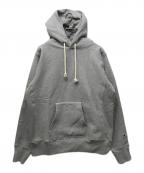Championチャンピオン）の古着「フーデッドスウェットシャツ」｜グレー