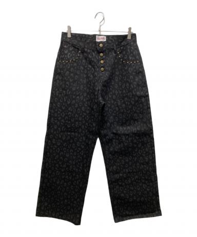 BADWAY Leopard straight denim pants タグ付き 中古・古着通販】BADWAY (バッドウェイ) Leopard straight denim pants