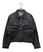 BADWAYバッドウェイ）の古着「Classic Studs Denim Jacket」｜ブラック