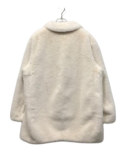 Lily Brown（リリーブラウン）Lily Brown (リリーブラウン) MARY QUANT (マリークヮント) ビジューボタンミドルファーコート ホワイト サイズ:FREEの古着・服飾アイテム