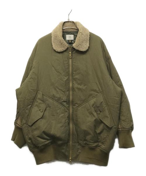 FUMIE=TANAKA（フミエタナカ）FUMIE=TANAKA (フミエタナカ) 襟ボアダウンジャケット カーキ サイズ:2の古着・服飾アイテム