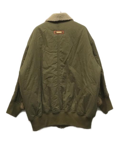 FUMIE=TANAKA（フミエタナカ）FUMIE=TANAKA (フミエタナカ) 襟ボアダウンジャケット カーキ サイズ:2の古着・服飾アイテム