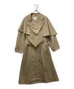 Eaphiエフィ）の古着「ASYMMETRY CAPE TRENCH COAT」｜ベージュ