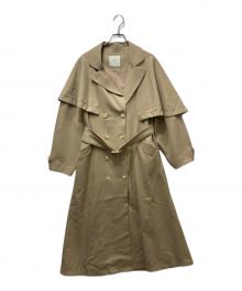 Eaphi（エフィ）の古着「ASYMMETRY CAPE TRENCH COAT」｜ベージュ