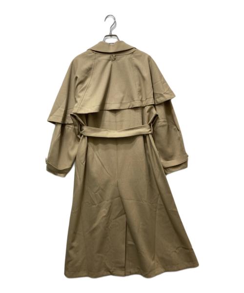 Eaphi（エフィ）EAPHI (エフィ) ASYMMETRY CAPE TRENCH COAT ベージュ サイズ:Sの古着・服飾アイテム