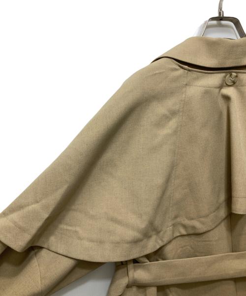 Eaphi（エフィ）EAPHI (エフィ) ASYMMETRY CAPE TRENCH COAT ベージュ サイズ:Sの古着・服飾アイテム