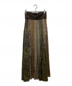 FUMIE=TANAKAフミエタナカ）の古着「patch long sk」｜ブラウン