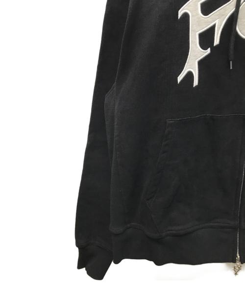 punkandyo（パンクアンドヨー）PUNKANDYO (パンクアンドヨー) ジップパーカー ブラック サイズ:XLの古着・服飾アイテム