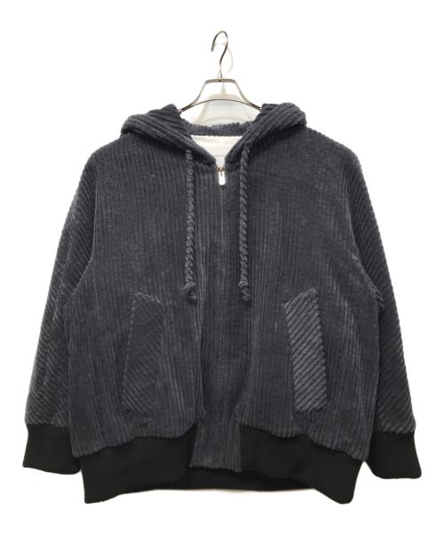 OVERCOAT（オーバーコート）OVERCOAT (オーバーコート) HOODED BLOUSON IN COTTON CORDUROY ネイビー サイズ:SIZE Freeの古着・服飾アイテム