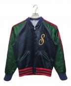 GUCCIグッチ）の古着「タイガー刺繍スカジャン」｜ブルー