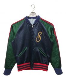 GUCCI（グッチ）の古着「タイガー刺繍スカジャン」｜ブルー