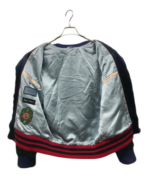 GUCCI（グッチ）GUCCI (グッチ) タイガー刺繍スカジャン ブルー サイズ:SIZE 48の古着・服飾アイテム