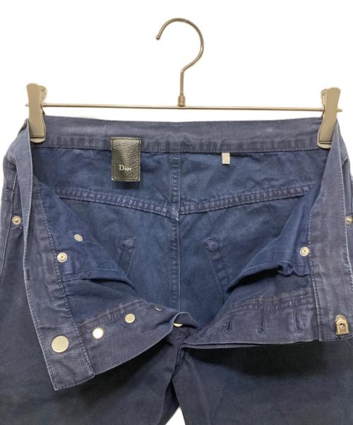 Christian Dior（クリスチャン ディオール）Christian Dior (クリスチャン ディオール) コットンスリムパンツ ネイビー サイズ:SIZE 30の古着・服飾アイテム