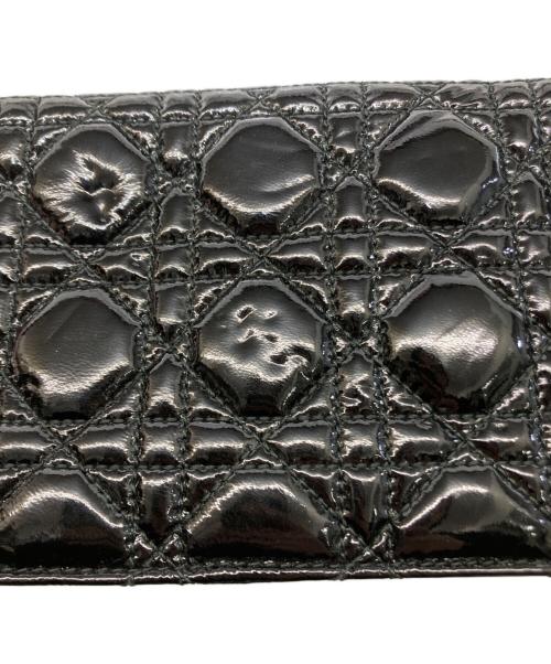 Christian Dior（クリスチャン ディオール）Christian Dior (クリスチャン ディオール) カナージュ エナメル チェーンショルダーバッグ ブラックの古着・服飾アイテム