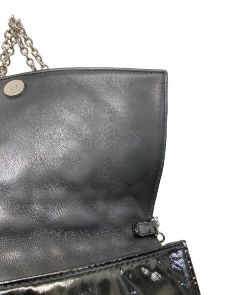 Christian Dior（クリスチャン ディオール）Christian Dior (クリスチャン ディオール) カナージュ エナメル チェーンショルダーバッグ ブラックの古着・服飾アイテム