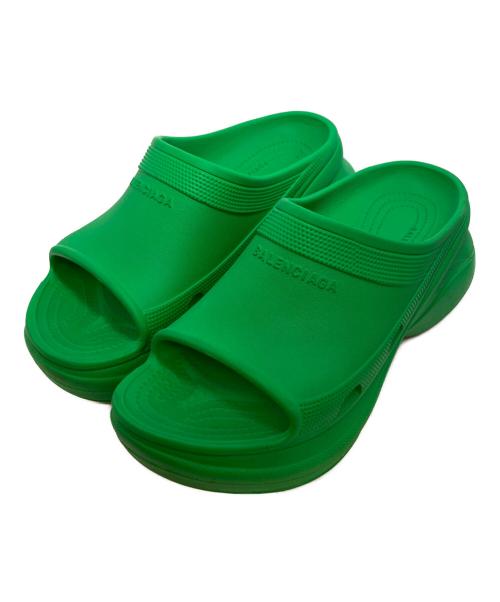 BALENCIAGA（バレンシアガ）BALENCIAGA (バレンシアガ) crocs (クロックス) プラットフォームクロッグサンダル グリーン サイズ:41の古着・服飾アイテム