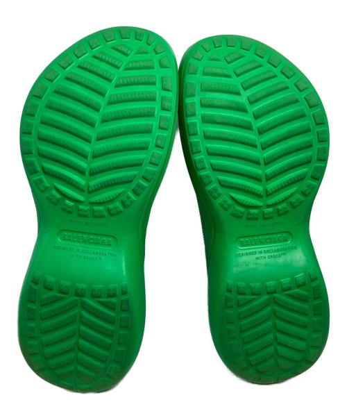 BALENCIAGA（バレンシアガ）BALENCIAGA (バレンシアガ) crocs (クロックス) プラットフォームクロッグサンダル グリーン サイズ:41の古着・服飾アイテム