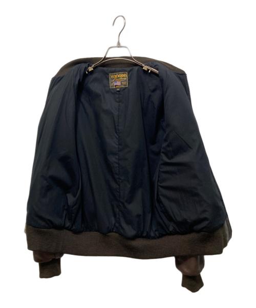 VANSON（バンソン）VANSON (バンソン) TJV レザースタジャン ブラウン サイズ:38の古着・服飾アイテム