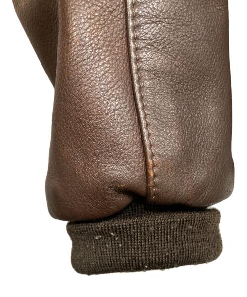 VANSON（バンソン）VANSON (バンソン) TJV レザースタジャン ブラウン サイズ:38の古着・服飾アイテム