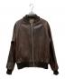 VANSON（バンソン）の古着「TJV レザースタジャン」｜ブラウン