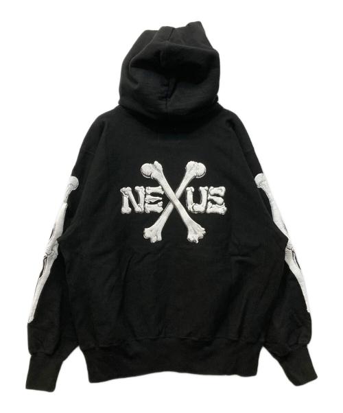 NEXUSVII（ネクサスセブン）NEXUSVII (ネクサスセブン) BONES W/S Z-HOODIE ブラック サイズ:48の古着・服飾アイテム