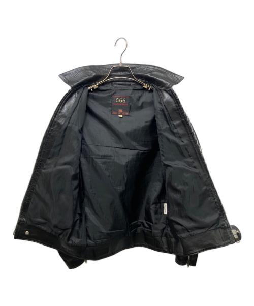 666（666）666 (666) LJM-9 シングルライダースジャケット ブラック サイズ:34の古着・服飾アイテム