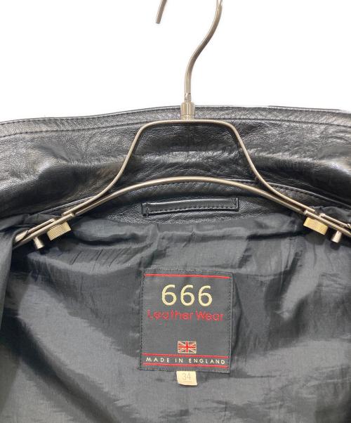 666（666）666 (666) LJM-9 シングルライダースジャケット ブラック サイズ:34の古着・服飾アイテム