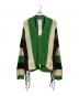 doublet（ダブレット）の古着「ZIP UP STRIPE CARDIGAN」｜アイボリー×グリーン