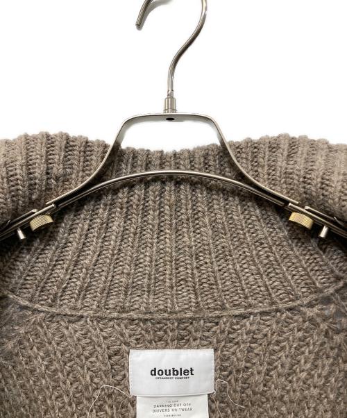 doublet（ダブレット）doublet (ダブレット) DARNING CUT OFF DRIVERS KNITWEAR ベージュ サイズ:Lの古着・服飾アイテム