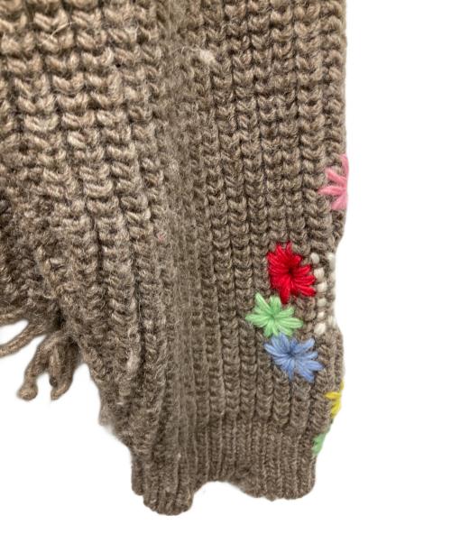 doublet（ダブレット）doublet (ダブレット) DARNING CUT OFF DRIVERS KNITWEAR ベージュ サイズ:Lの古着・服飾アイテム