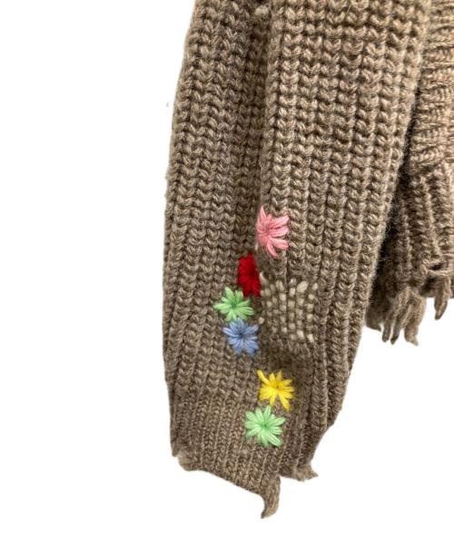 doublet（ダブレット）doublet (ダブレット) DARNING CUT OFF DRIVERS KNITWEAR ベージュ サイズ:Lの古着・服飾アイテム