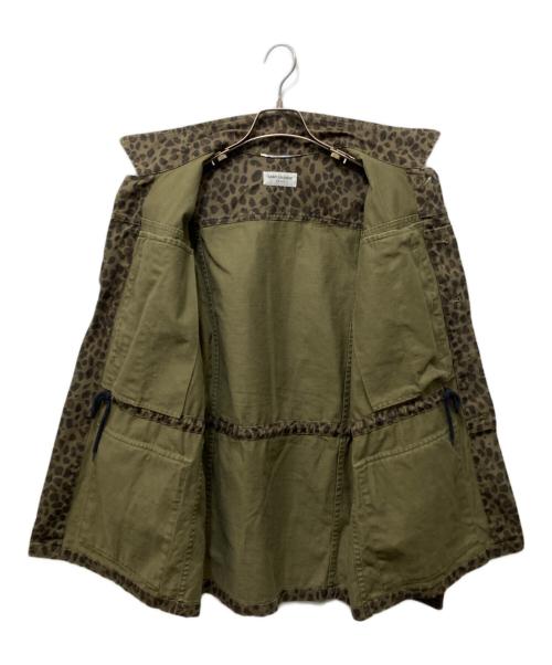 Saint Laurent Paris（サンローランパリ）Saint Laurent Paris (サンローランパリ) レオパードミリタリージャケット カーキ サイズ:46の古着・服飾アイテム