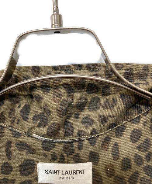 Saint Laurent Paris（サンローランパリ）Saint Laurent Paris (サンローランパリ) レオパードミリタリージャケット カーキ サイズ:46の古着・服飾アイテム