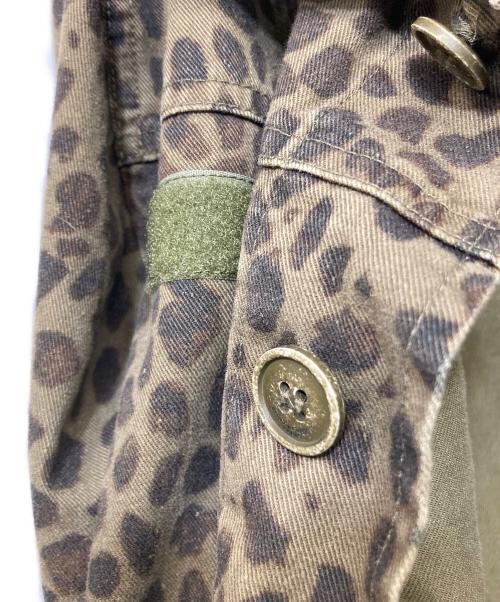 Saint Laurent Paris（サンローランパリ）Saint Laurent Paris (サンローランパリ) レオパードミリタリージャケット カーキ サイズ:46の古着・服飾アイテム