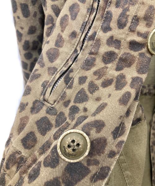 Saint Laurent Paris（サンローランパリ）Saint Laurent Paris (サンローランパリ) レオパードミリタリージャケット カーキ サイズ:46の古着・服飾アイテム
