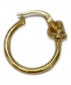 CELINEセリーヌ）の古着「ノット GP フープピアス」｜ゴールド