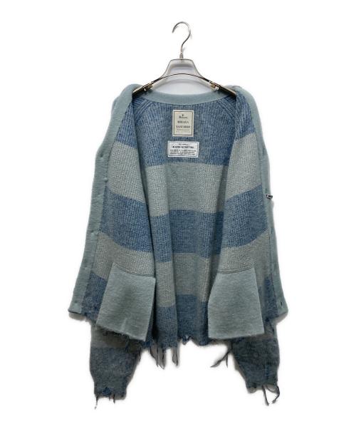 MIHARA YASUHIRO（ミハラヤスヒロ）MIHARA YASUHIRO (ミハラヤスヒロ) Mohair Knit Cardigan ブルー サイズ:48の古着・服飾アイテム