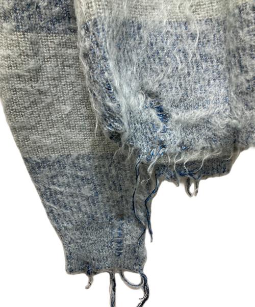 MIHARA YASUHIRO（ミハラヤスヒロ）MIHARA YASUHIRO (ミハラヤスヒロ) Mohair Knit Cardigan ブルー サイズ:48の古着・服飾アイテム