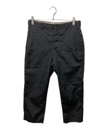 COMME des GARCONS HOMME PLUS（コムデギャルソンオムプリュス）の古着「ポリ縮絨クロップドパンツ」｜ブラック