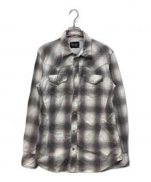 NUMBER (N)INE（ナンバーナイン）の古着「オンブレチェック ウエスタンシャツ」｜グレー