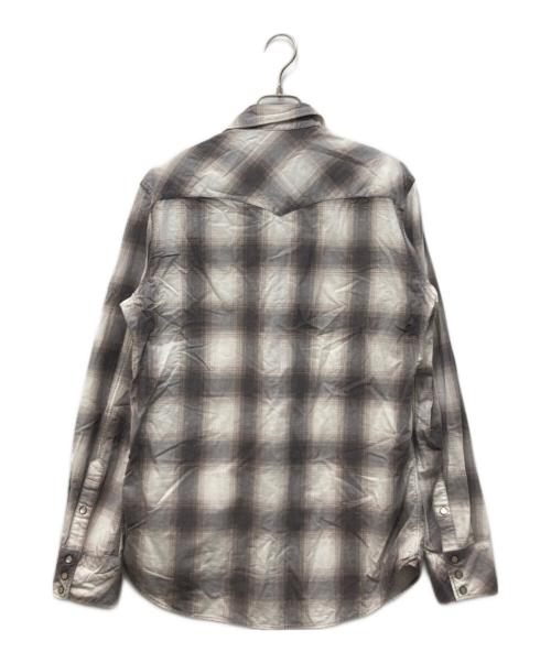 NUMBER (N)INE（ナンバーナイン）NUMBER (N)INE (ナンバーナイン) オンブレチェック ウエスタンシャツ グレー サイズ:3の古着・服飾アイテム