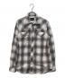 NUMBER (N)INE（ナンバーナイン）の古着「オンブレチェック ウエスタンシャツ」｜グレー