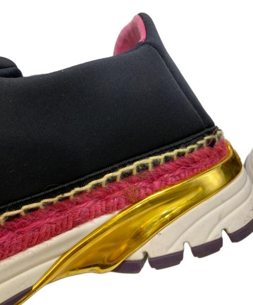 DOLCE & GABBANA（ドルチェ＆ガッバーナ）DOLCE & GABBANA (ドルチェ＆ガッバーナ) フラワービジュー ローカットスニーカー ブラック サイズ:不明の古着・服飾アイテム