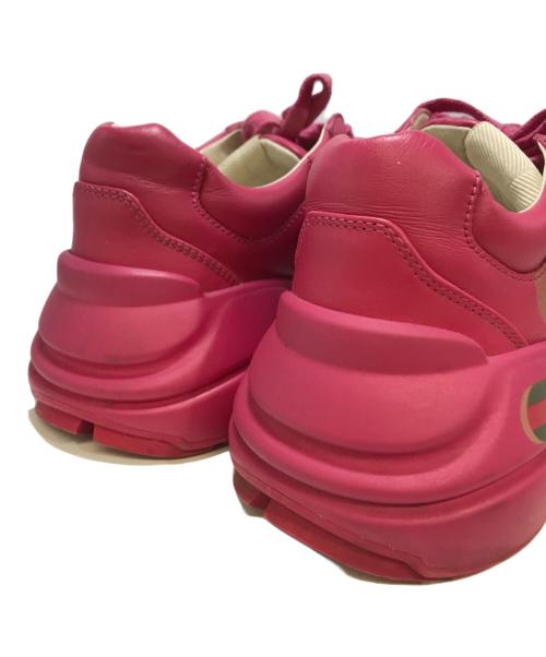 GUCCI（グッチ）GUCCI (グッチ) ライトンシェリーラインスニーカー ピンク サイズ:35の古着・服飾アイテム