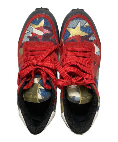 VALENTINO（ヴァレンティノ）VALENTINO (ヴァレンティノ) カムスターズロックランナー レッド×インディゴ サイズ:35 1/2の古着・服飾アイテム