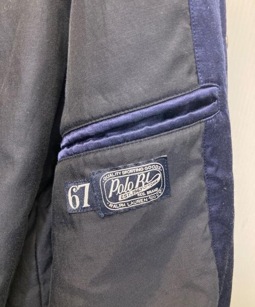 POLO RALPH LAUREN（ポロ・ラルフローレン）POLO RALPH LAUREN (ポロ・ラルフローレン) NEW YORK サテンバーシティジャケット ネイビー サイズ:XSの古着・服飾アイテム